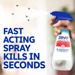 Zevo Ant, Roach, Fly Multi-Insect Trigger Spray - 12 fl oz/2ct: Safe for Kids & Pets, Indoor & Outdoor Use