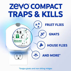 Zevo Compact Flying Insect Trap Starter Kit - 1 Trap + 1 Refill